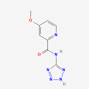 molecular formula C8H8N6O2 B8314222 N-(5-tetrazolyl)-4-methoxy-2-pyridinecarboxamide 