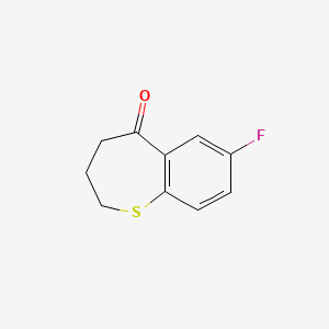 molecular formula C10H9FOS B8314637 7-fluoro-3,4-dihydrobenzo[b]thiepin-5(2H)-one 
