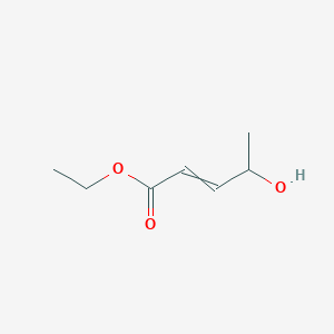 molecular formula C7H12O3 B8314693 Ethyl 4-hydroxypent-2-enoate CAS No. 10150-92-2