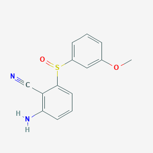 2-Amino-6-[(3-methoxyphenyl)sulfinyl]benzonitrile