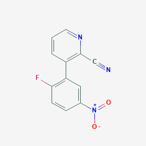 3-(2-Fluoro-5-nitrophenyl)pyridine-2-carbonitrile