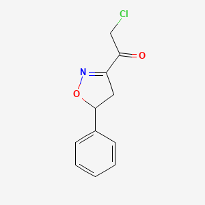 2-Chloro-1-(4,5-dihydro-5-phenyl-3-isoxazolyl)ethanone