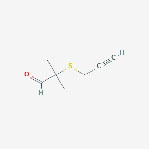 molecular formula C7H10OS B8314775 2-(2-Propynylthio)-2-methylpropanal 