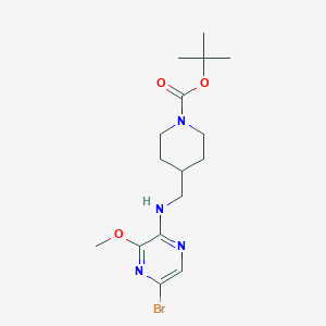 4-[(5-Bromo-3-methoxy-pyrazin-2-ylamino)-methyl]-piperidine-1-carboxylic acid tert-butyl ester