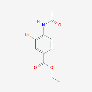 molecular formula C11H12BrNO3 B8314828 Ethyl 4-(acetylamino)-3-bromobenzoate 