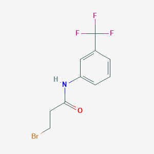 molecular formula C10H9BrF3NO B8314860 Propanamide, 3-bromo-N-[3-(trifluoromethyl)phenyl]- 