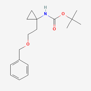 molecular formula C17H25NO3 B8314873 tert-Butyl (1-(2-(benzyloxy)ethyl)cyclopropyl)carbamate 