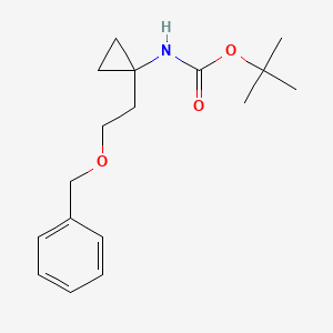 Tert-butyl N-{1-[2-(benzyloxy)ethyl]cyclopropylcarbamate