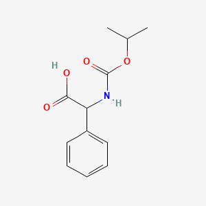 molecular formula C12H15NO4 B8314881 Isopropoxycarbonylamino-phenyl-acetic acid 
