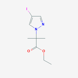 molecular formula C9H13IN2O2 B8314909 ethyl 2-(4-iodo-1H-pyrazol-1-yl)-2-methylpropanoate 