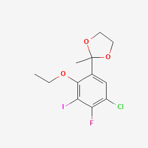 2-(5-Chloro-2-ethoxy-4-fluoro-3-iodophenyl)-2-methyl-1,3-dioxolane