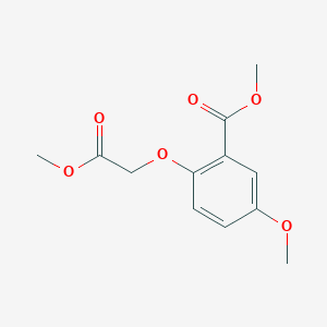 molecular formula C12H14O6 B8315071 5-Methoxy-2-(2-methoxy-2-oxoethoxy) benzoic acid, methyl ester 