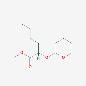 molecular formula C12H22O4 B8315118 methyl 2-(tetrahydro-2H-pyran-2-yloxy)hexanoate 