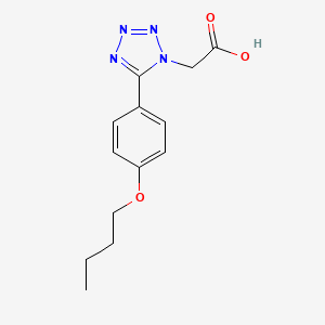 molecular formula C13H16N4O3 B8315137 [5-(4-Butoxyphenyl) tetrazol-1-yl] acetic acid 