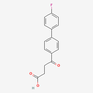 molecular formula C16H13FO3 B8315149 4-(4'-Fluoro-4-biphenylyl)-4-oxo-butyric acid 