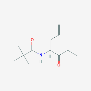 molecular formula C12H21NO2 B8315153 2,2-Dimethyl-N-(1-propionyl-but-3-enyl)-propionamide 