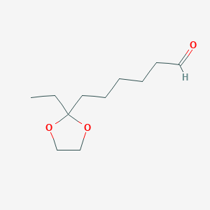 molecular formula C11H20O3 B8315164 6-(2-Ethyl-1,3-dioxolan-2-yl)hexanal 