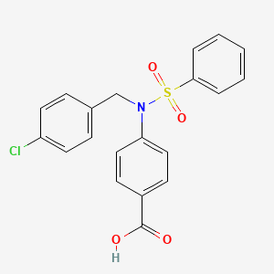 molecular formula C20H16ClNO4S B8315178 4-[Benzenesulfonyl-(4-chloro-benzyl)-amino]-benzoic acid 