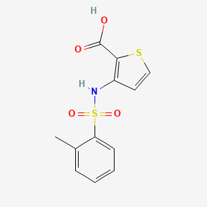 molecular formula C12H11NO4S2 B8315183 3-(Toluene-2-sulfonylamino)-thiophene-2-carboxylic acid 