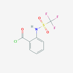 molecular formula C8H5ClF3NO3S B8315189 N-(trifluoromethanesulfonyl)anthranilic acid chloride 