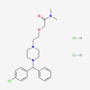 molecular formula C23H32Cl3N3O2 B8315227 (RS)-N,N-dimethyl-{2-[4-(alpha-phenyl-p-chloro-benzyl)piperazin-1-yl]ethoxy}-acetamide dihydrochloride CAS No. 343781-26-0
