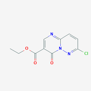 molecular formula C10H8ClN3O3 B8315299 Ethyl7-chloro-4-oxo-4H-pyrimido[1,2-b]pyridazine-3-carboxylate 