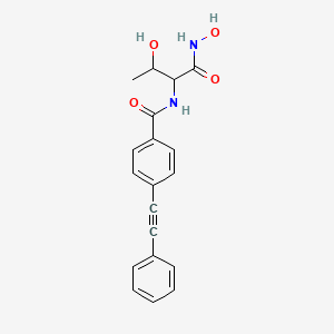 molecular formula C19H18N2O4 B8315784 N-(2-Hydroxy-1-hydroxycarbamoyl-propyl)-4-phenylethynyl-benzamide 