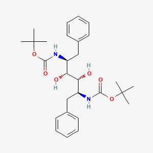 molecular formula C28H40N2O6 B8315818 L-Iditol, 1,2,5,6-tetradeoxy-2,5-bis(((1,1-dimethylethoxy)carbonyl)amino)-1,6-diphenyl- CAS No. 129491-63-0