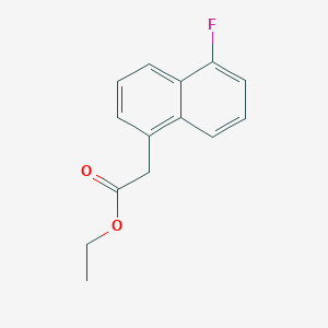molecular formula C14H13FO2 B8315973 Ethyl (5-fluoronaphthalen-1-yl)acetate 