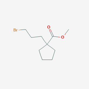 molecular formula C10H17BrO2 B8316016 1-(3-Bromopropyl)Cyclopentane Carboxylic Acid Methyl Ester 