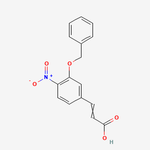 molecular formula C16H13NO5 B8316026 3-Benzyloxy-4-nitrocinnamic acid CAS No. 128618-93-9