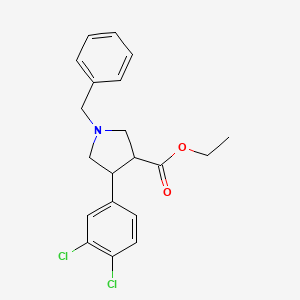 molecular formula C20H21Cl2NO2 B8316142 Ethyl 1-benzyl-4-(3,4-dichlorophenyl)pyrrolidine-3-carboxylate 