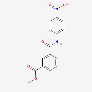 molecular formula C15H12N2O5 B8316152 Methyl-3-(p-nitrophenylcarbamoyl)benzoate 