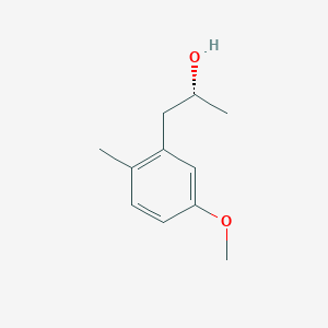 molecular formula C11H16O2 B8316321 Benzeneethanol, 5-methoxy-a,2-dimethyl-, (aR)- 