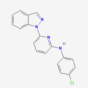(4-Chloro-phenyl)-(6-indazol-1-yl-pyridin-2-yl)-amine
