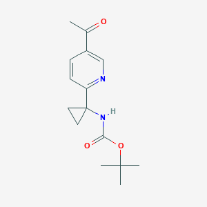 [1-(5-Acetyl-pyridin-2-yl)-cyclopropyl]-carbamic acid tert-butyl ester