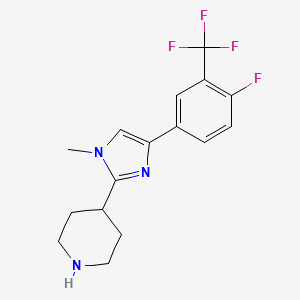 4-(4-(4-Fluoro-3-(trifluoromethyl)phenyl)-1-methyl-1H-imidazol-2-yl)piperidine