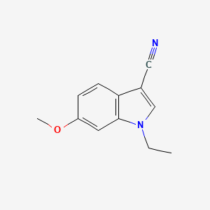 molecular formula C12H12N2O B8316730 1-ethyl-6-methoxy-1H-indole-3-carbonitrile 