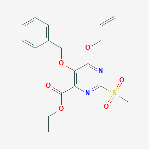 Ethyl 6-(allyloxy)-5-(benzyloxy)-2-(methylsulfonyl)pyrimidine-4-carboxylate