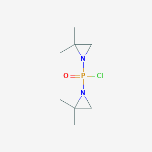 molecular formula C8H16ClN2OP B8316746 P,P-bis(2,2-dimethyl-1-aziridinyl)phosphinyl chloride 