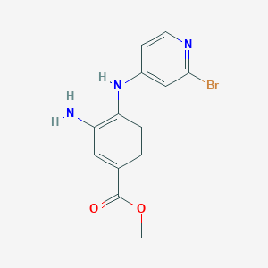 molecular formula C13H12BrN3O2 B8316791 3-Amino-4-(2-bromo-pyridin-4-ylamino)-benzoic acid methyl ester 
