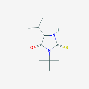 molecular formula C10H18N2OS B8316809 3-tert-Butyl-5-isopropyl-2-thiohydantoin 