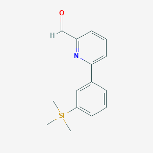 6-(3-(Trimethylsilyl)phenyl)picolinaldehyde