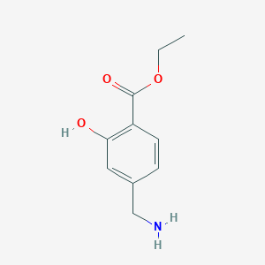 molecular formula C10H13NO3 B8317083 Ethyl 4-aminomethylsalicylate 