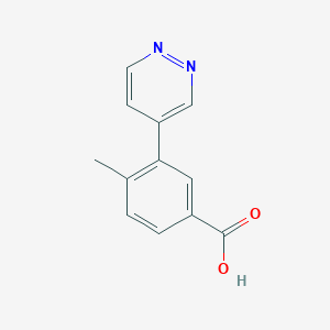 4-Methyl-3-(pyridazin-4-yl)benzoic acid