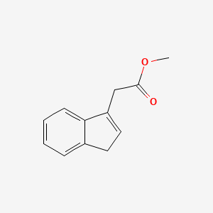 molecular formula C12H12O2 B8317284 Methyl inden-3-ylacetate CAS No. 121929-95-1
