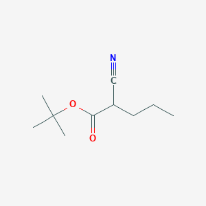 molecular formula C10H17NO2 B8317397 2-Cyanovaleric acid tert-butyl ester 