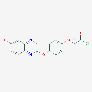 molecular formula C17H12ClFN2O3 B8317406 2-{4-[(6-Fluoroquinoxalin-2-yl)oxy]phenoxy}propanoyl chloride CAS No. 87770-17-0