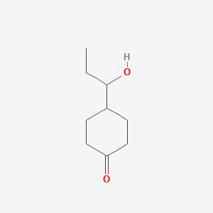 molecular formula C9H16O2 B8317435 4-(1-Hydroxypropyl)cyclohexanone 