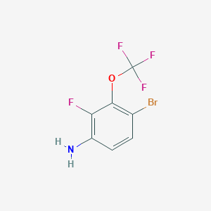 B8317709 4-Bromo-2-fluoro-3-(trifluoromethoxy)aniline CAS No. 1433280-65-9